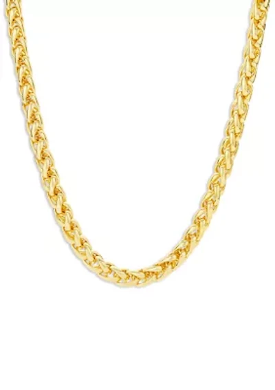 Plated 18'' Franco Chain Necklace