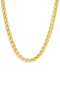 Plated 18'' Franco Chain Necklace