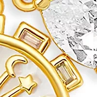 Gold Plated Multi Charm Heart Carabiner Necklace