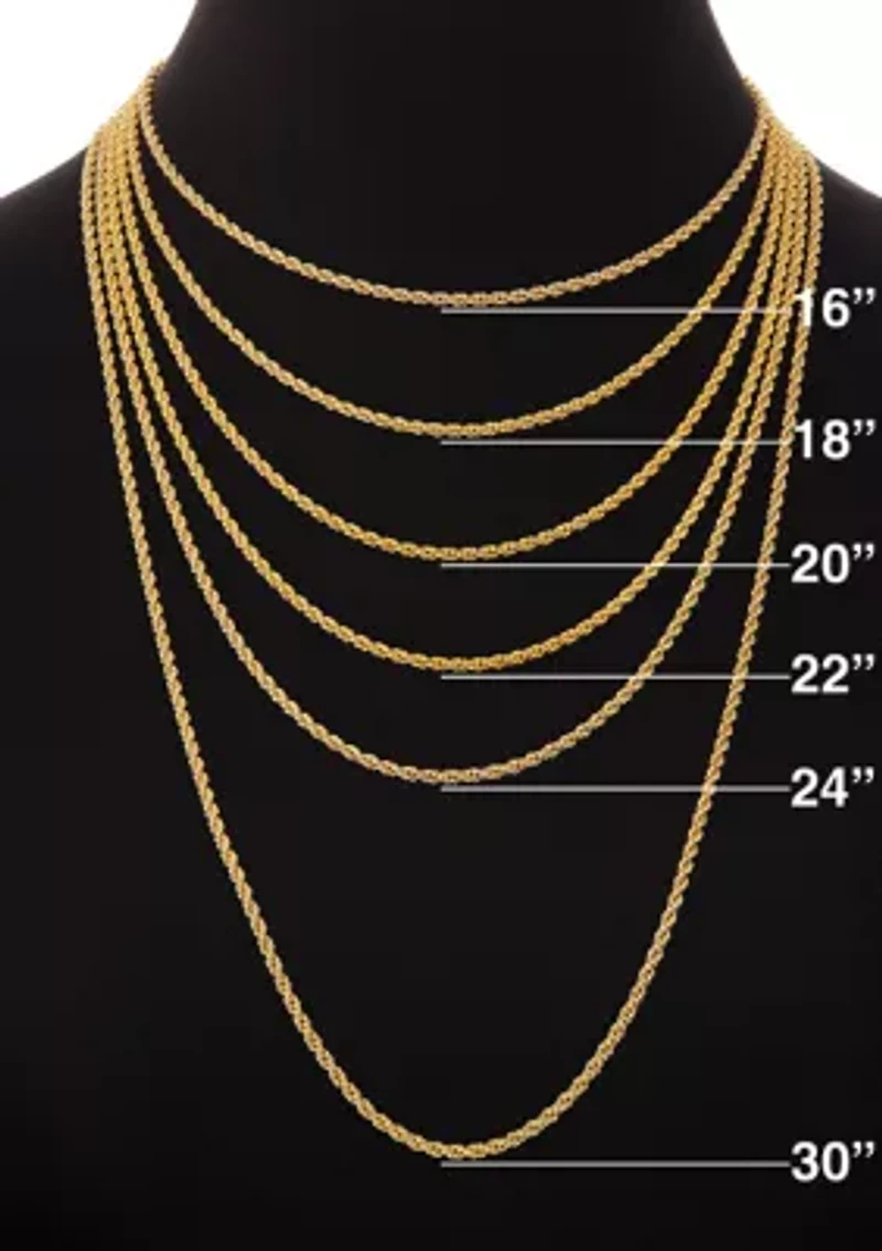 Fine Plated Triple Polished Bead Station Cable Chain Necklace