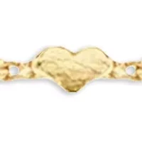 Gold Plated Heart Station Chain Necklace