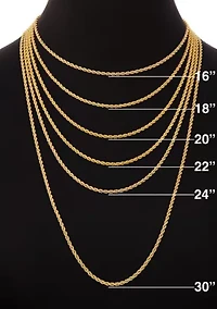 Round Cubic Zirconia Bezel Stations Cable Chain Necklace