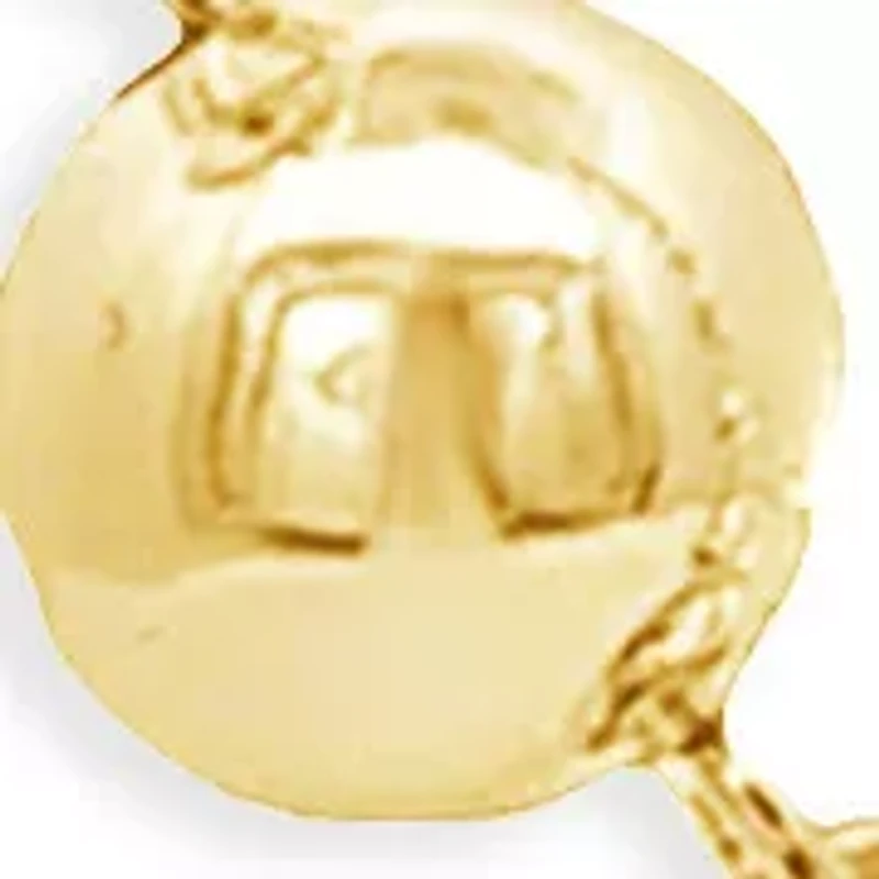 Gold Plated Polished Graduated Beads Necklace