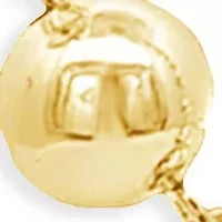 Gold Plated Polished Graduated Beads Necklace 