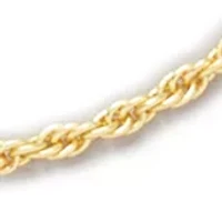 24 Inch Gold Tone Diamond Cut Rope Chain Necklace 