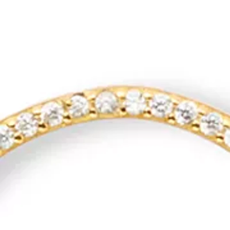 Sterling Pave Cubic Zirconia Circle pendant Necklace