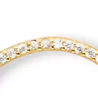 Sterling Pave Cubic Zirconia Circle pendant Necklace