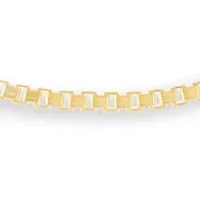 24" Box Chain Necklace in 24K Gold Plated Metal