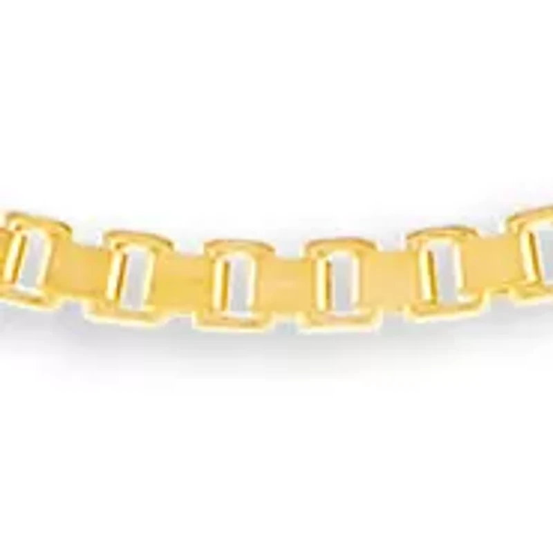 16" Box Chain Necklace in 24K Gold Plated Metal