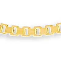 16" Box Chain Necklace in 24K Gold Plated Metal