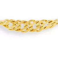 20" Singapore Chain Necklace in 24K Gold Plated Metal