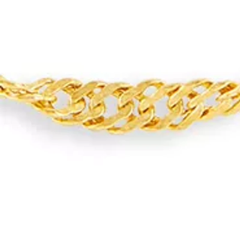 24" Singapore Chain Necklace in 24K Gold Plated Metal