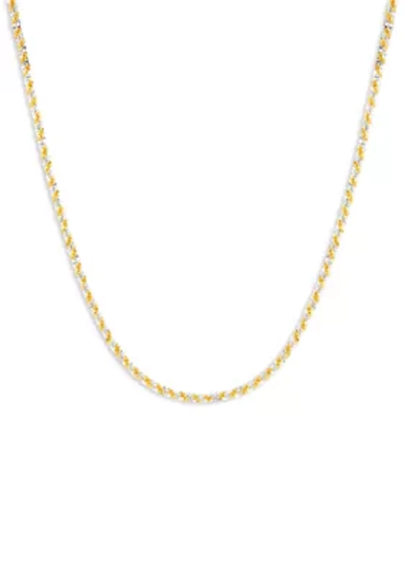 20" Sparkle Chain Necklace in 24K Gold Plated Metal