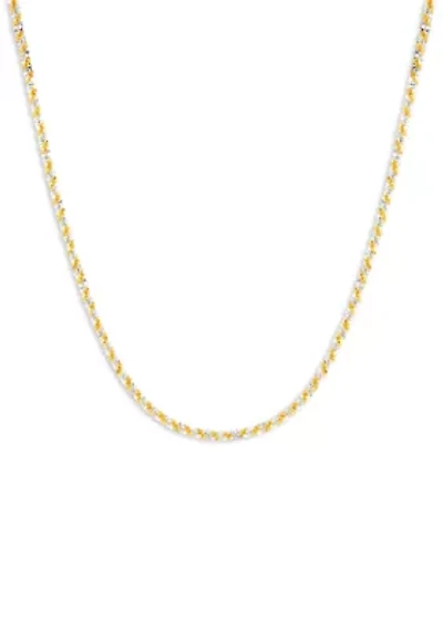 20" Sparkle Chain Necklace in 24K Gold Plated Metal