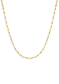 20" Sparkle Chain Necklace in 24K Gold Plated Metal