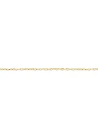 Sterling Silver Open Heart Links Chain Necklace