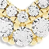 Gold Over Sterling Silver Pave CZ Heart Necklace