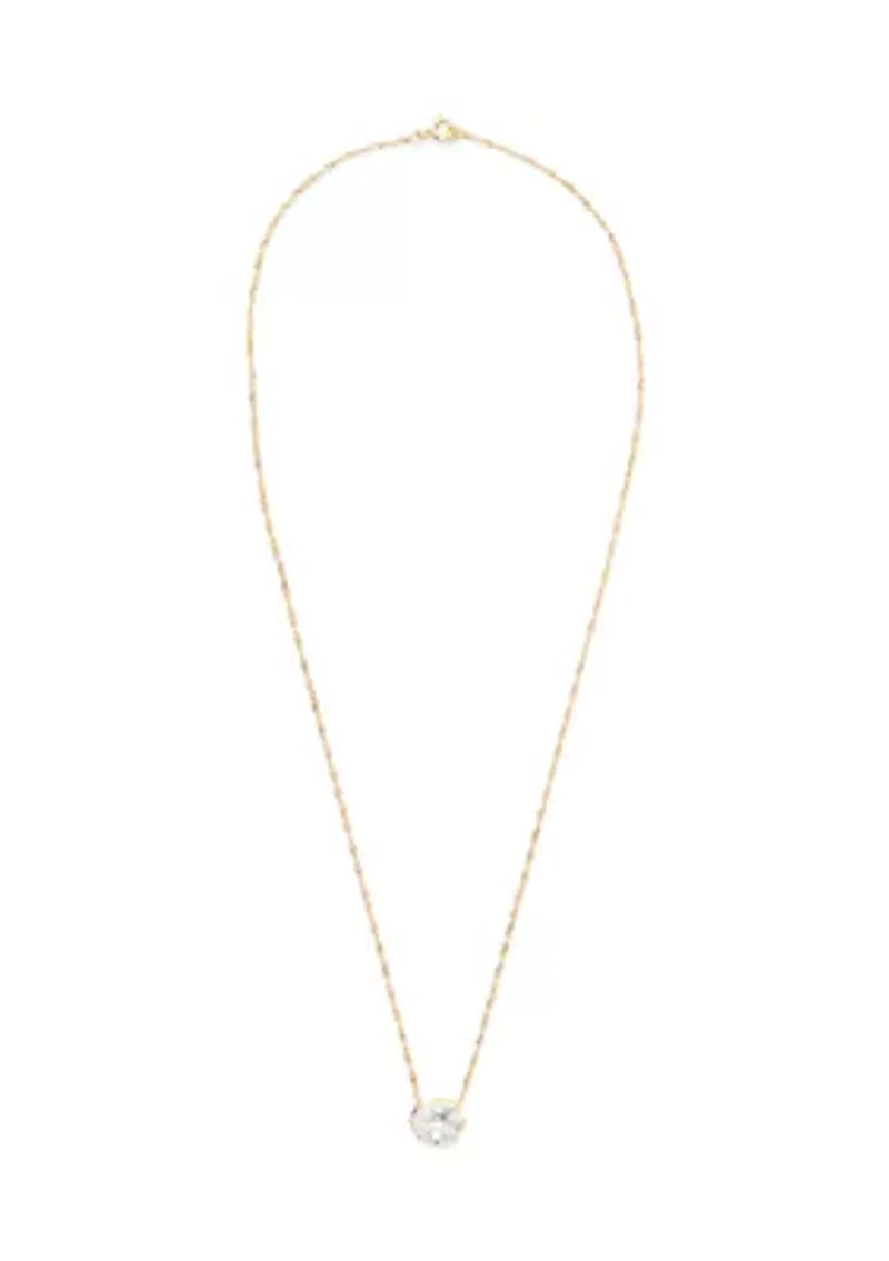 Oval Cubic Zirconia Necklace