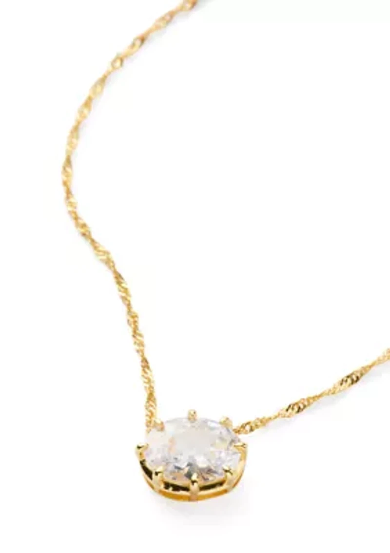 Oval Cubic Zirconia Necklace