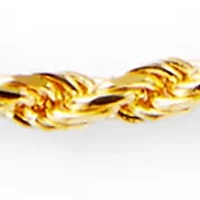 Gold Over Sterling Silver Rope Chain Necklace