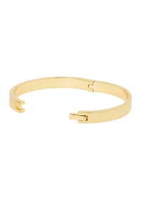 Mom Crystal Gold Tone Bangle Bracelet