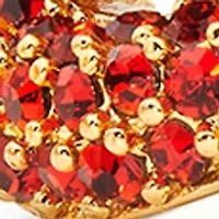 Red Pavé Lips Stud Earrings