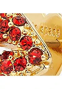 Red Pavé Lips Stud Earrings