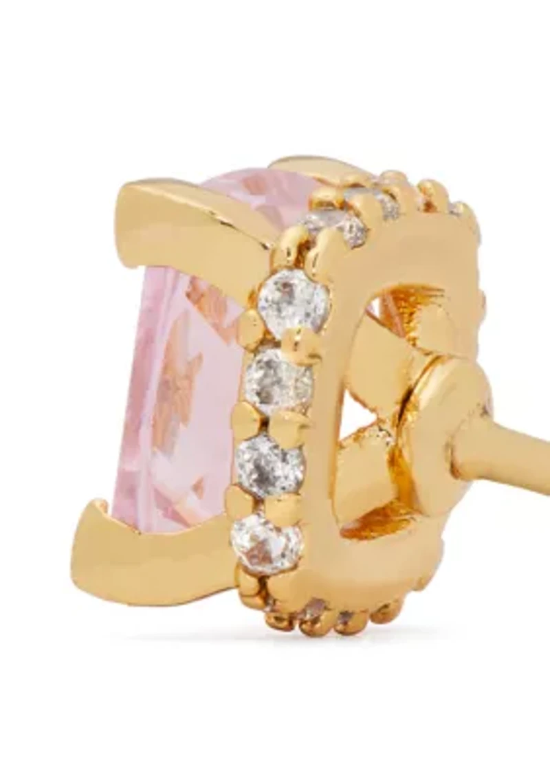 Square Crystal Stud Earrings