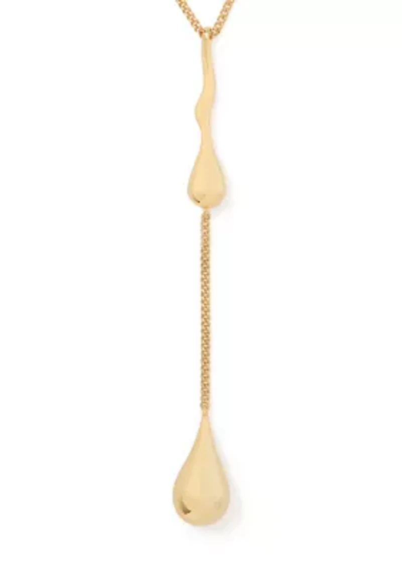 Lab Grown Molten Lariat Necklace