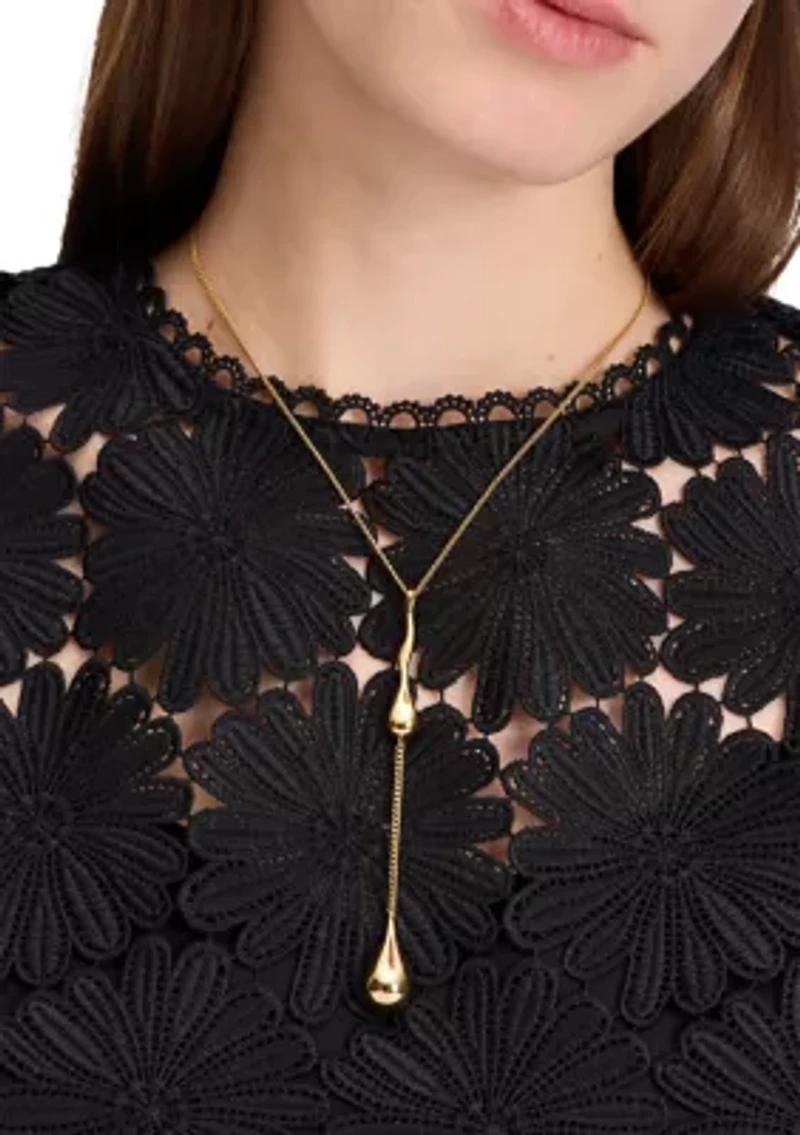 Lab Grown Molten Lariat Necklace