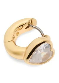 Keep Sparkling Heart Huggie Earrings