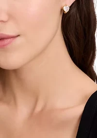 Keep Sparkling Heart Huggie Earrings