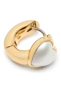 Keep Sparkling Heart Huggie Earrings