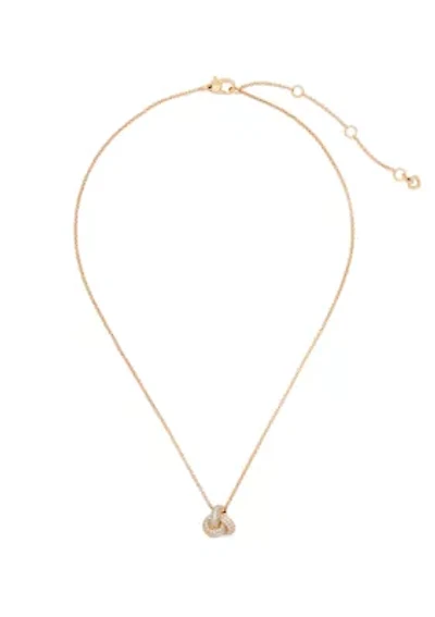 Double Knot Pave Pendant Necklace