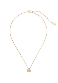 Double Knot Pave Pendant Necklace