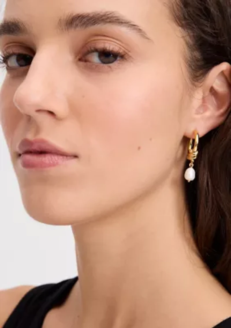 Ropes and Knots Small Drop Hoop Earrings