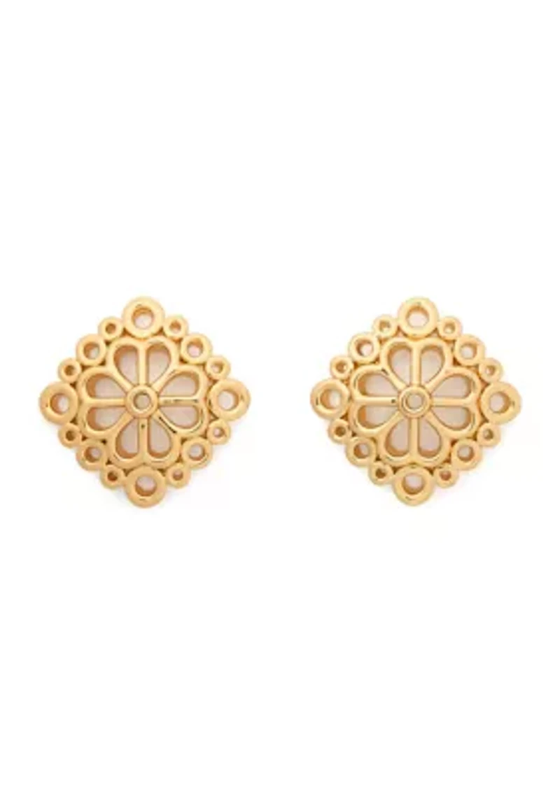 Flower Lace Stud Earrings
