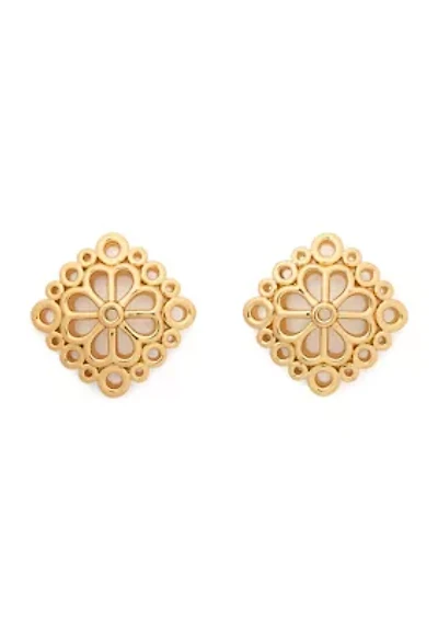 Flower Lace Stud Earrings