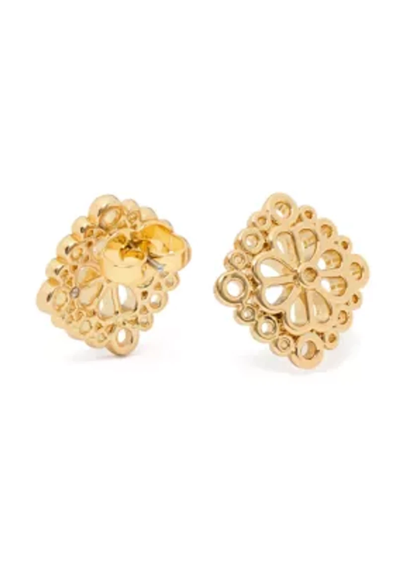 Flower Lace Stud Earrings