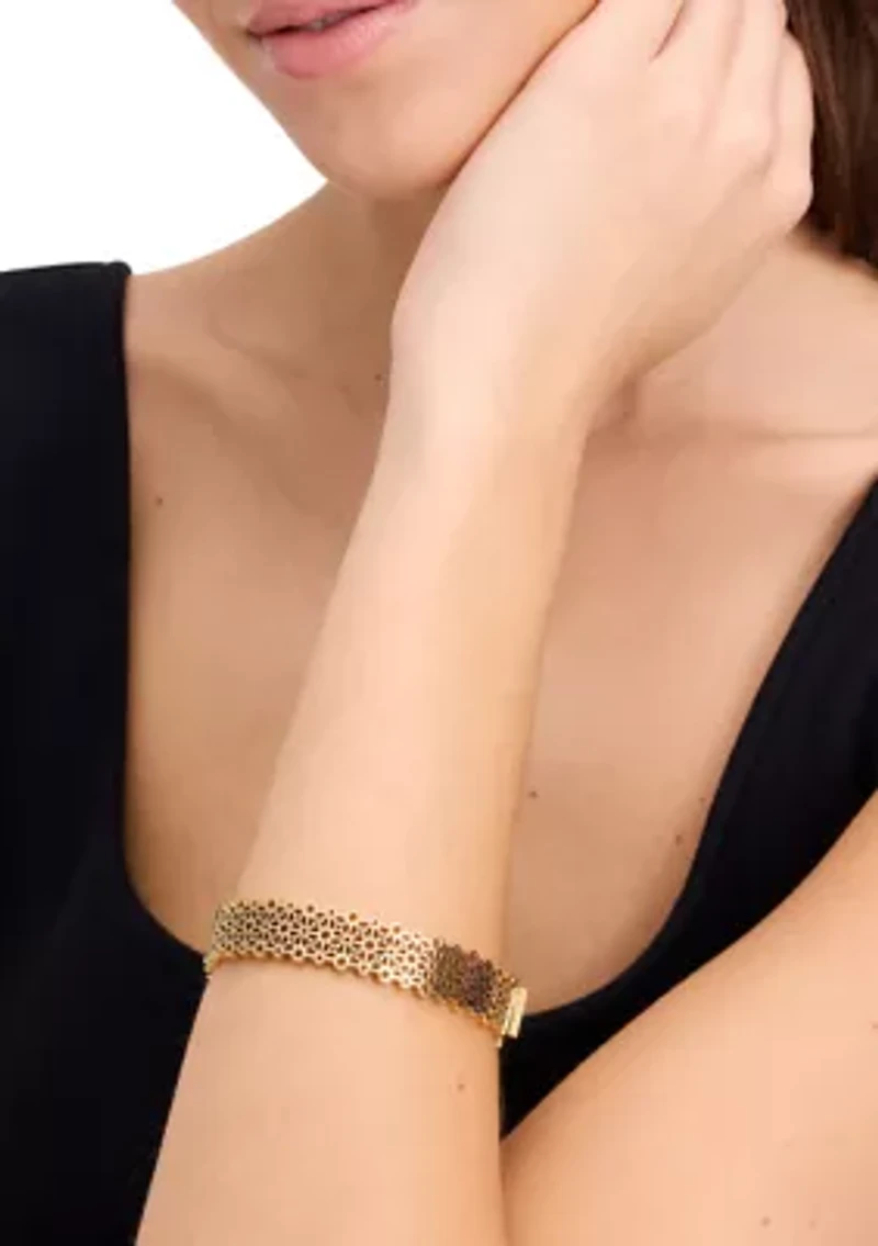 Flower Lace Thin Bangle Bracelet