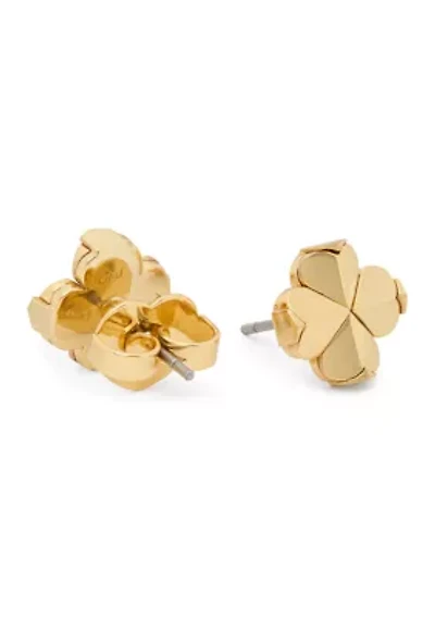 Spade Flower Gold Studs