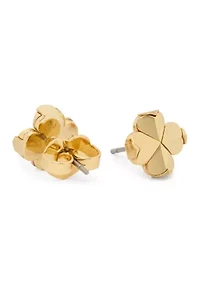 Spade Flower Gold Studs