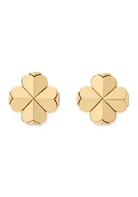 Spade Flower Gold Studs