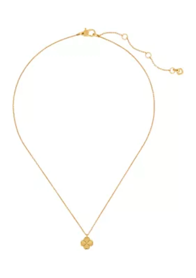 Spade Flower Mini Pendant Necklace