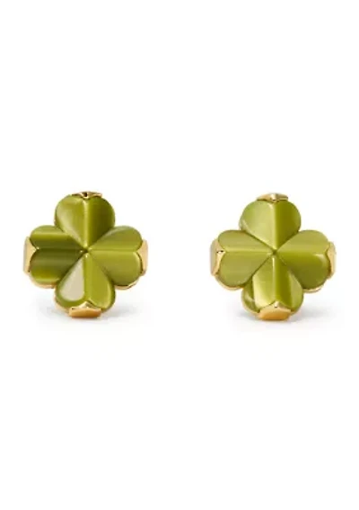 Spade Flower Stud Earrings