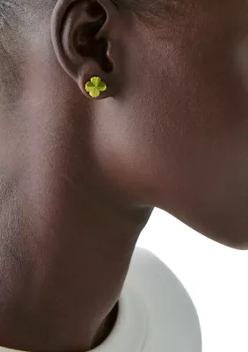 Spade Flower Stud Earrings