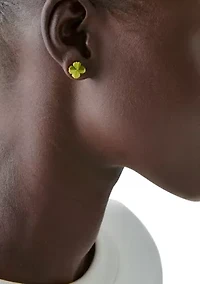 Spade Flower Stud Earrings