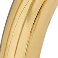 Two Tone Interlock Hoop Earrings