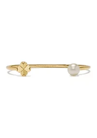 Clover Gold Tone Cuff Bracelet