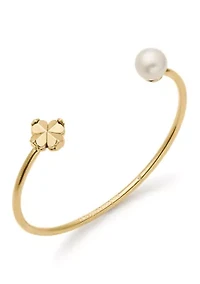 Clover Gold Tone Cuff Bracelet